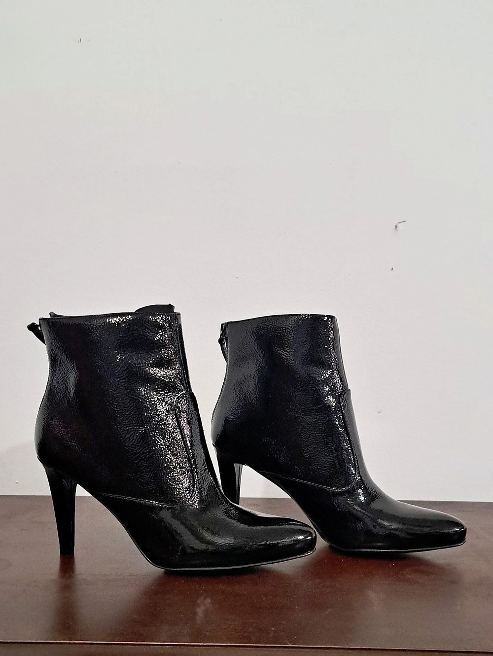ECCO Black Pointed-Toe Heeled Ankle Boots EU 39